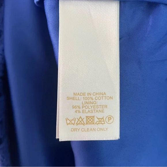 KATE SPADE NEW YORK Guipure Lace A-Line Mini Dress Cap-Sleeve Blue Women's 10 - Picture 11 of 13